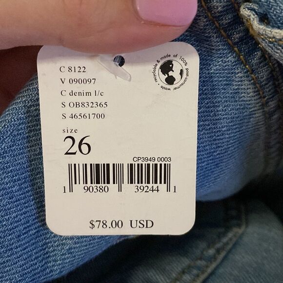 NWT- FREE PEOPLE- Maggie Mid Rise Straight Leg Jeans- Size 26/ US 2 - Picture 7 of 16